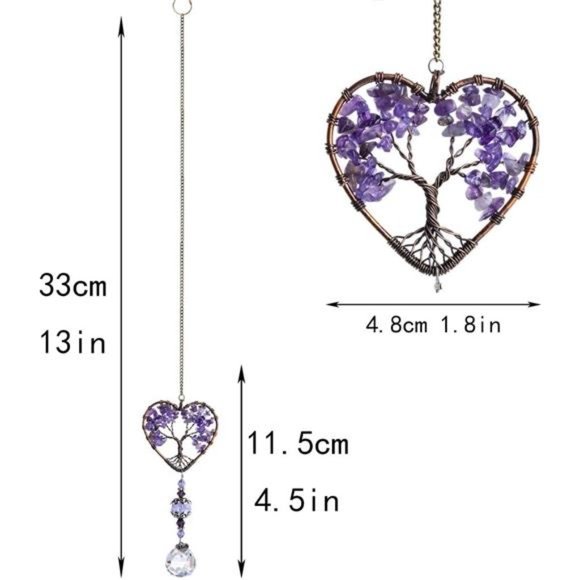 Sun Catcher Crystal Tree of Life Rainbow Maker Drops Hang for Window, Home Decor - Picture 5 of 6